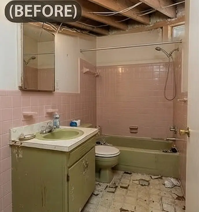 Raw concrete basement before