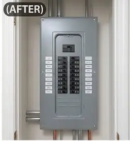 After — electrical panel upgrade