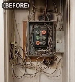 Before — electrical panel upgrade