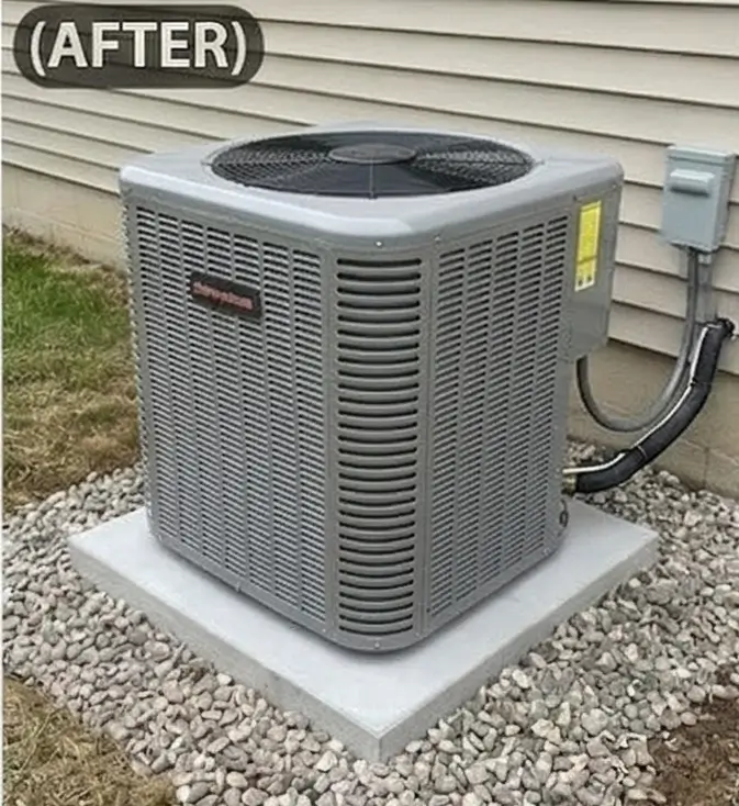 Completed HVAC installation