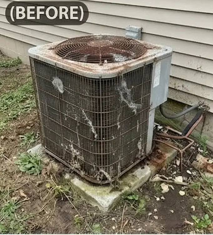 Old AC unit before